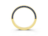 Yellow gold Pavé Round Blue Sapphire Channel Set Band_21