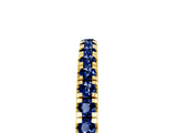 Yellow gold Pavé Round Blue Sapphire Half Eternity Band with Shared Prong Setting_11