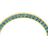 Yellow gold Pavé Round Blue Topaz Channel Set Band_22