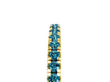 Yellow gold Pavé Round Blue Topaz Half Eternity Band with Shared Prong Setting_11