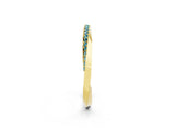 Yellow gold Pavé Round Blue Topaz Twist Band_8