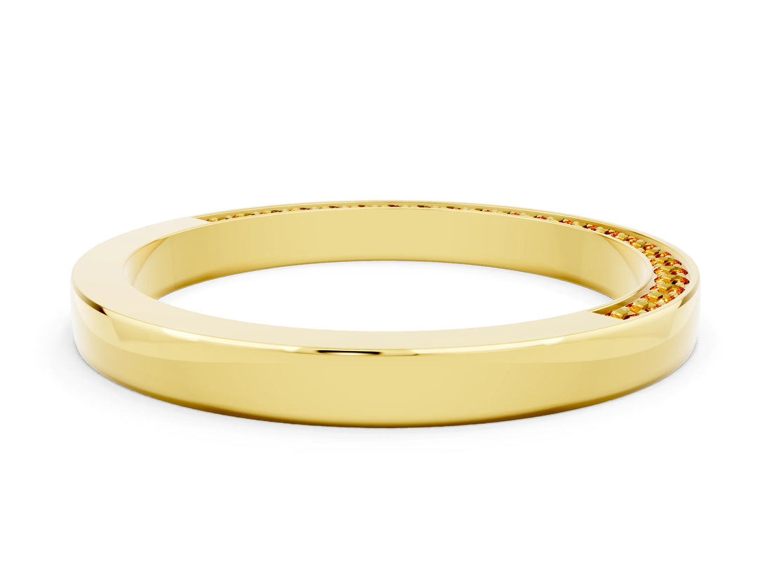 Yellow gold Pavé Round Citrine Channel Set Band_18