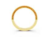 Yellow gold Pavé Round Citrine Channel Set Band_21