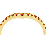 Yellow gold Pavé Round Citrine Chevron Band with Shared Prong Setting_10