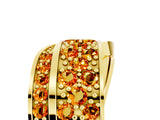 Yellow gold Pavé Round Citrine Crossover Band with Bead Prong Setting_11