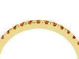 Yellow gold Pavé Round Citrine Half Eternity Band with Shared Prong Setting_10