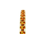 Yellow gold Pavé Round Citrine Half Eternity Band with Shared Prong Setting_11