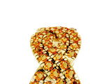 Yellow gold Pavé Round Citrine Infinity Twist Band with Shared Prong Setting_11