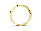 Yellow gold Pavé Round Citrine Twist Band_39