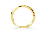 Yellow gold Pavé Round Citrine Twist Band_41