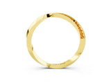 Yellow gold Pavé Round Citrine Twist Band_9
