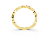 Yellow gold Pavé Round Citrine Twist Eternity Band with Shared Prong Setting_21