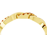 Yellow gold Pavé Round Citrine Twist Eternity Band with Shared Prong Setting_22