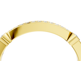 Yellow gold Pavé Round Diamond Bar Station Ring with Channel Setting_25