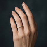Yellow gold Pavé Round Diamond Bar Station Ring with Channel Setting_39