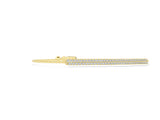 Yellow gold Pavé Round Diamond Box Chain Slider Bracelet_4