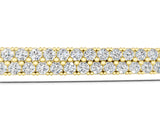 Yellow gold Pavé Round Diamond Box Chain Slider Bracelet_5