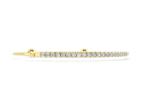Yellow gold Pavé Round Diamond Chain Bracelet with Bezel Setting_14
