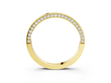 Yellow gold Pavé Round Diamond Channel Set Band_42