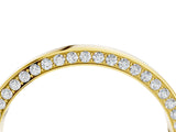 Yellow gold Pavé Round Diamond Channel Set Band_43
