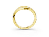 Yellow gold Pavé Round Diamond Chevron Band with Channel Setting_14