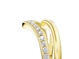 Yellow gold Pavé Round Diamond Chevron Band with Channel Setting_16