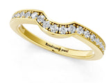 Yellow gold Pavé Round Diamond Contour Band with Channel Setting_5