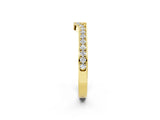 Yellow gold Pavé Round Diamond Contour Band with Channel Setting_6