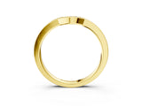 Yellow gold Pavé Round Diamond Contour Band with Channel Setting_7