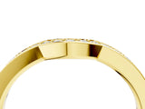 Yellow gold Pavé Round Diamond Contour Band with Channel Setting_8