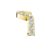 Yellow gold Pavé Round Diamond Contour Band with Prong Setting_7