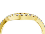 Yellow gold Pavé Round Diamond Contour Band with Shared Prong Setting_8