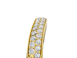 Yellow gold Pavé Round Diamond Contour Band_9