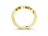Yellow gold Pavé Round Diamond Contour Milgrain Band_15