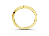 Yellow gold Pavé Round Diamond Curved Band with Channel Setting_5