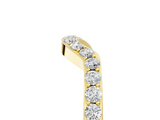 Yellow gold Pavé Round Diamond Curved Band with Prong Setting_9
