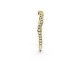 Yellow gold Pavé Round Diamond Curved Eternity Band_6