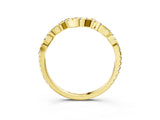 Yellow gold Pavé Round Diamond Curved Eternity Band_7