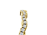 Yellow gold Pavé Round Diamond Curved Eternity Band_9