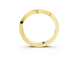 Yellow gold Pavé Round Diamond Curved Wedding Band with Channel Setting_7