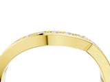 Yellow gold Pavé Round Diamond Curved Wedding Band with Channel Setting_8