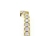 Yellow gold Pavé Round Diamond Curved Wedding Band with Shared Prong Setting_9