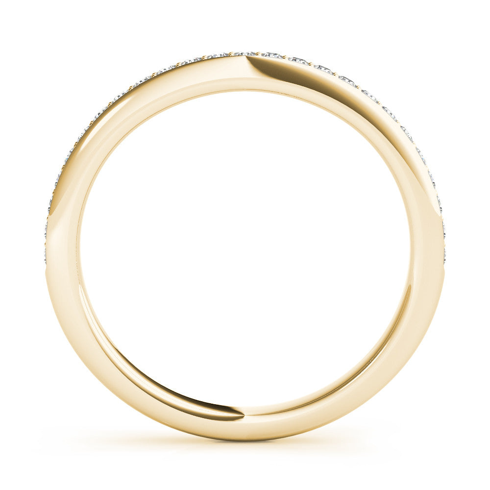Yellow gold Pavé Round Diamond Eternity Band 1