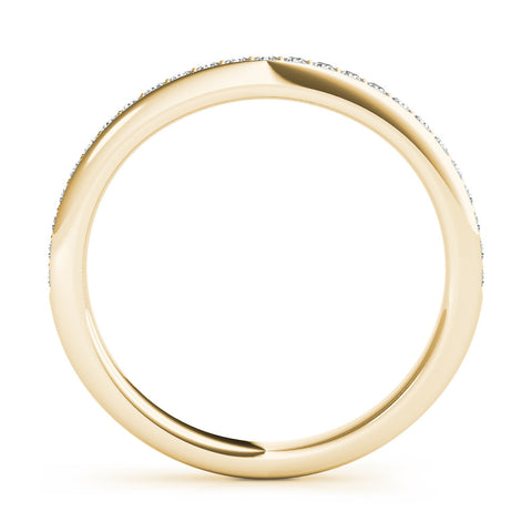 Yellow gold Pavé Round Diamond Eternity Band 1