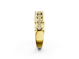 Yellow gold Pavé Round Diamond Eternity Band with Bar Prong Setting_25