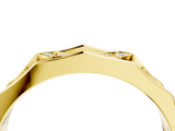 Yellow gold Pavé Round Diamond Eternity Band with Bar Prong Setting_27