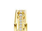 Yellow gold Pavé Round Diamond Eternity Band with Bar Prong Setting_28