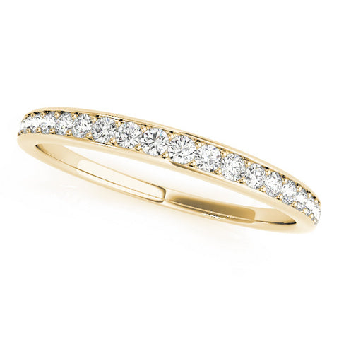 Yellow gold Pavé Round Diamond Eternity Band with Channel Setting