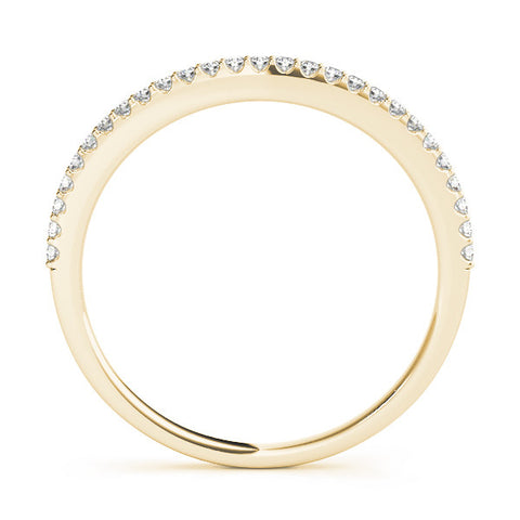 Yellow gold Pavé Round Diamond Eternity Band with Micro Prong Setting 1