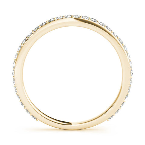 Yellow gold Pavé Round Diamond Eternity Band with Shared Prong Setting 1